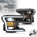 Vland LED Headlight Assembly Dual Beam for 2018-2020 Ford F150 13th Gen