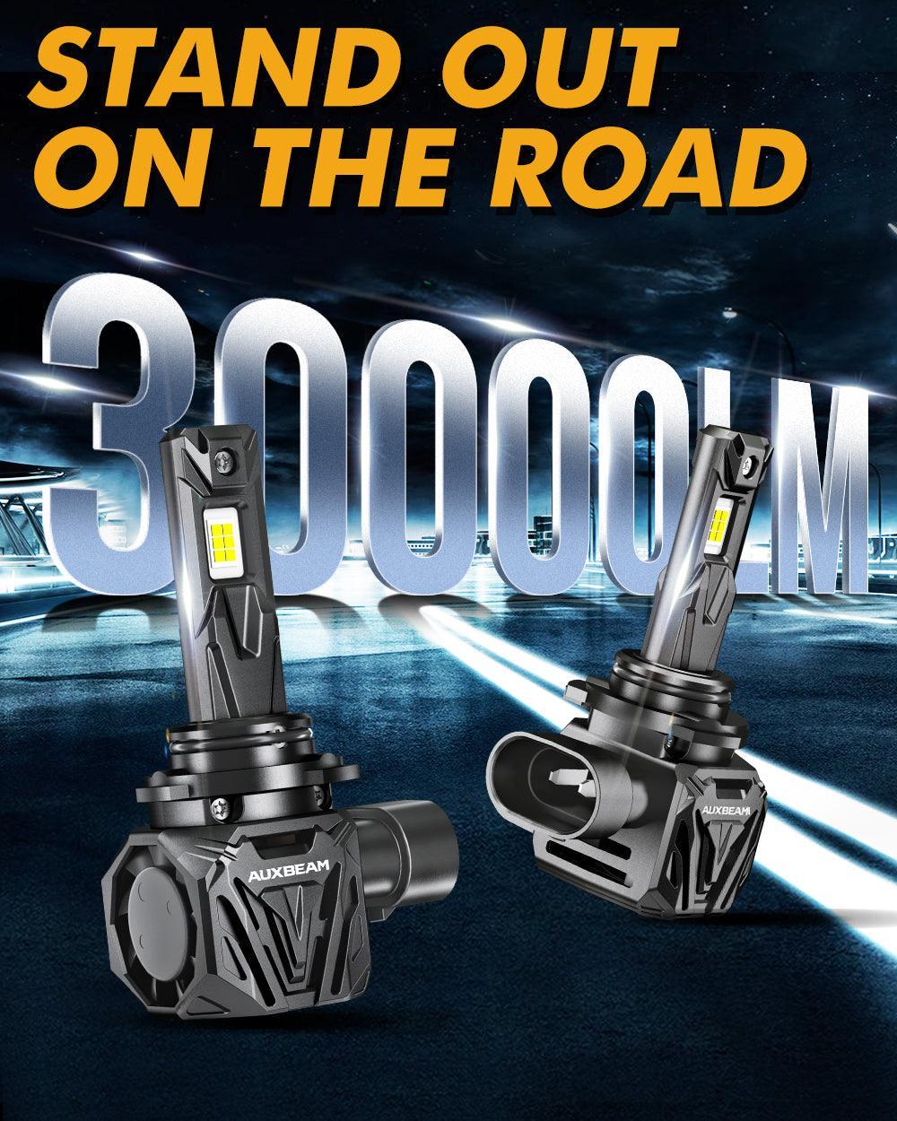 Auxbeam 9005+9006 LED Headlight Bulbs Q40 Series Ultra- 120W 4 Bulbs