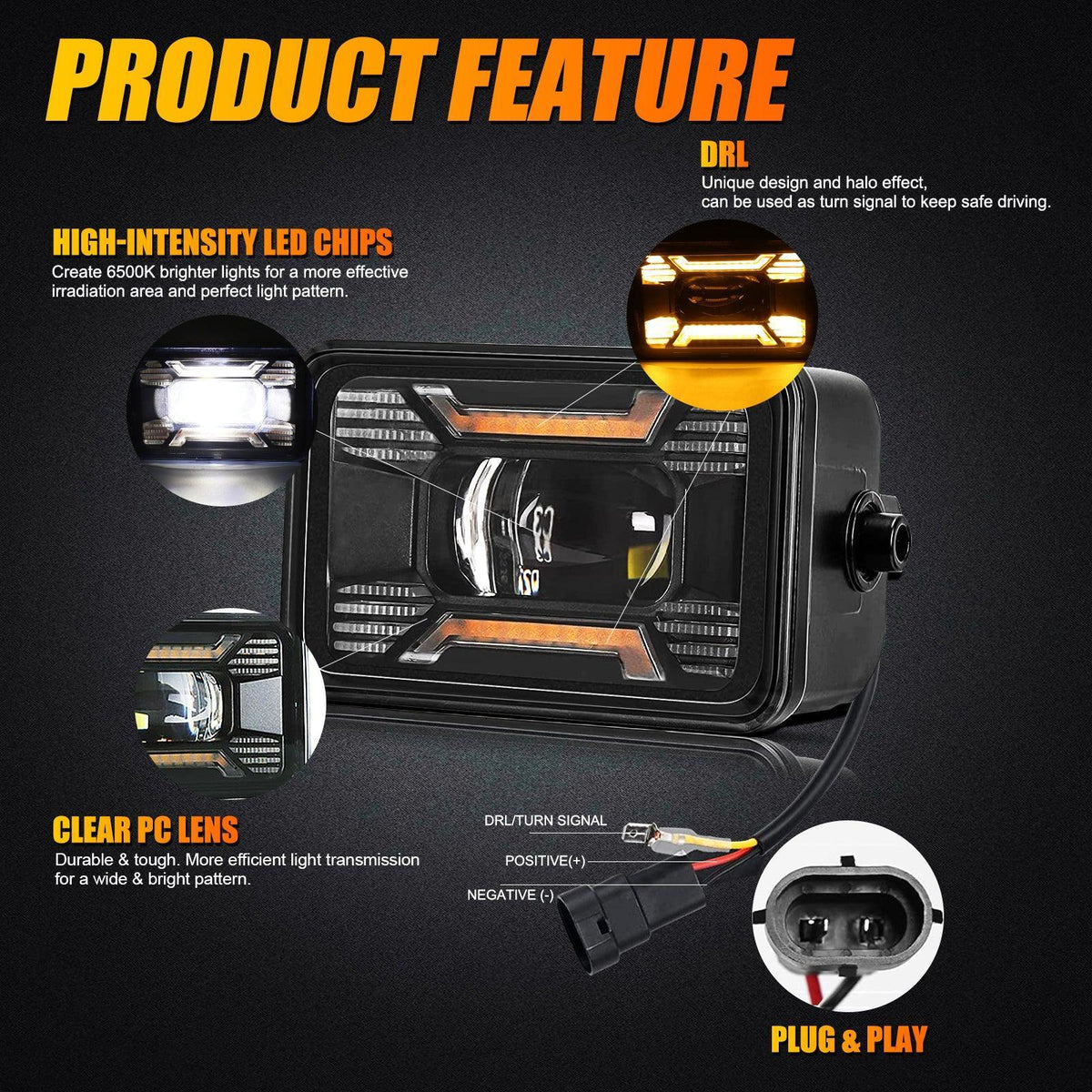Auxbeam 60W LED Fog Lights with DRL/ Turn Signal for Ford F150 2015-2020