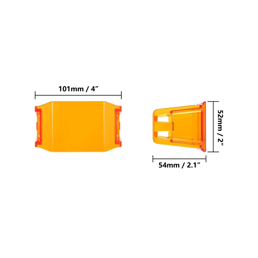 Auxbeam V-MAX Series 4/5/7 Inch LED Pod Lights Dark Amber Cover Light Shield