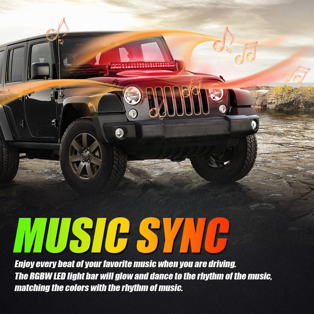 Auxbeam 22 Inch V-PRO Series Straight RGBW Color Changing Off Road Led Light Bar
