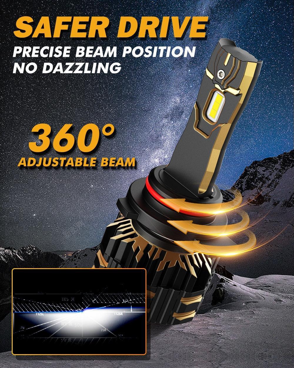 Auxbeam LED Headlight Bulbs for 2015 GMC Sierra 3500 HD 9012