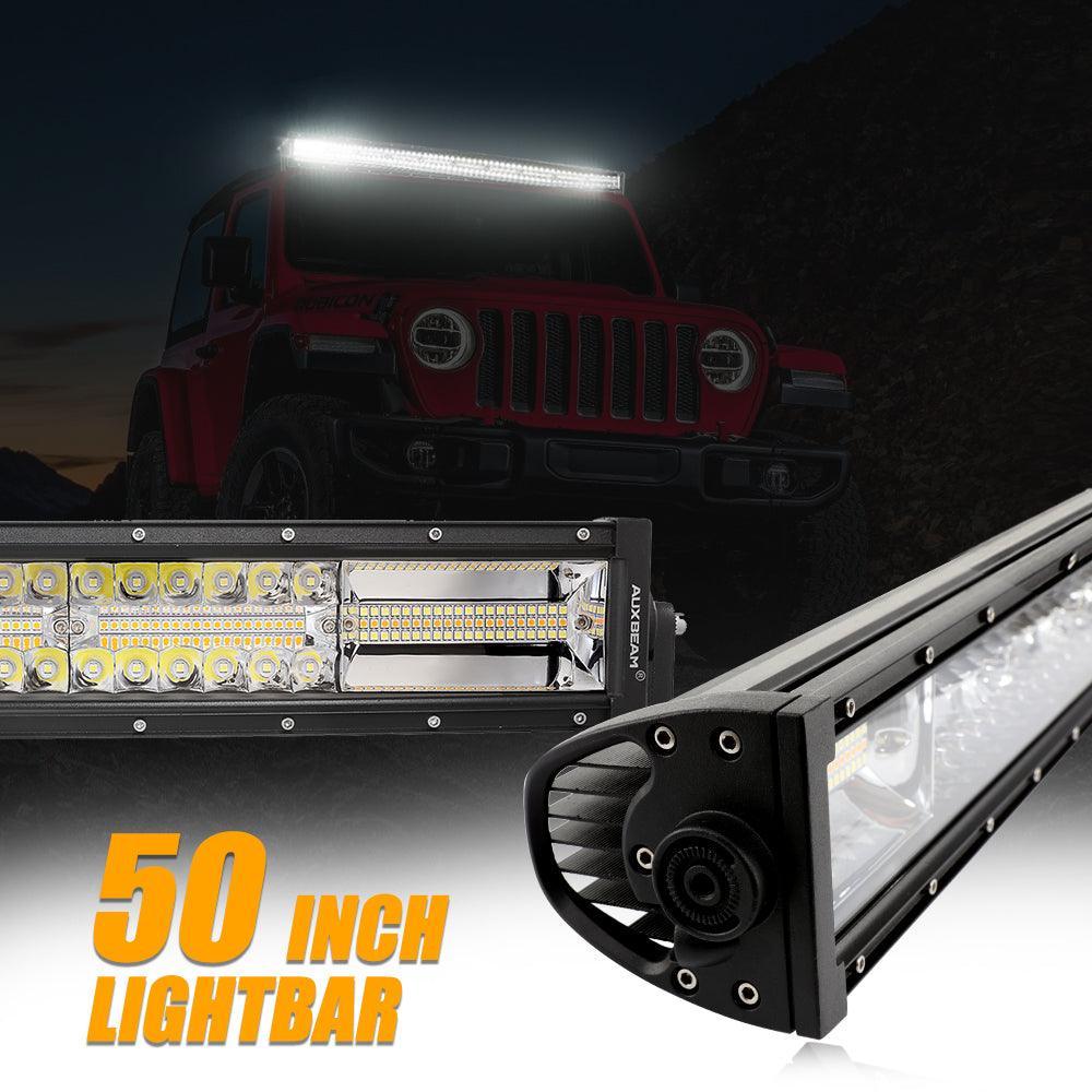 Auxbeam Series 22 Inch/30 Inch/42 Inch/50 Inch White&Amber LED Light Bars