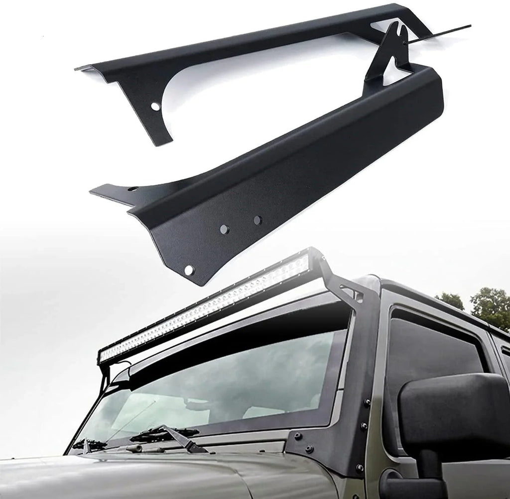Auxbeam 52" Straight Light Bar Windshield for 1997-2006 Jeep Wrangler TJ