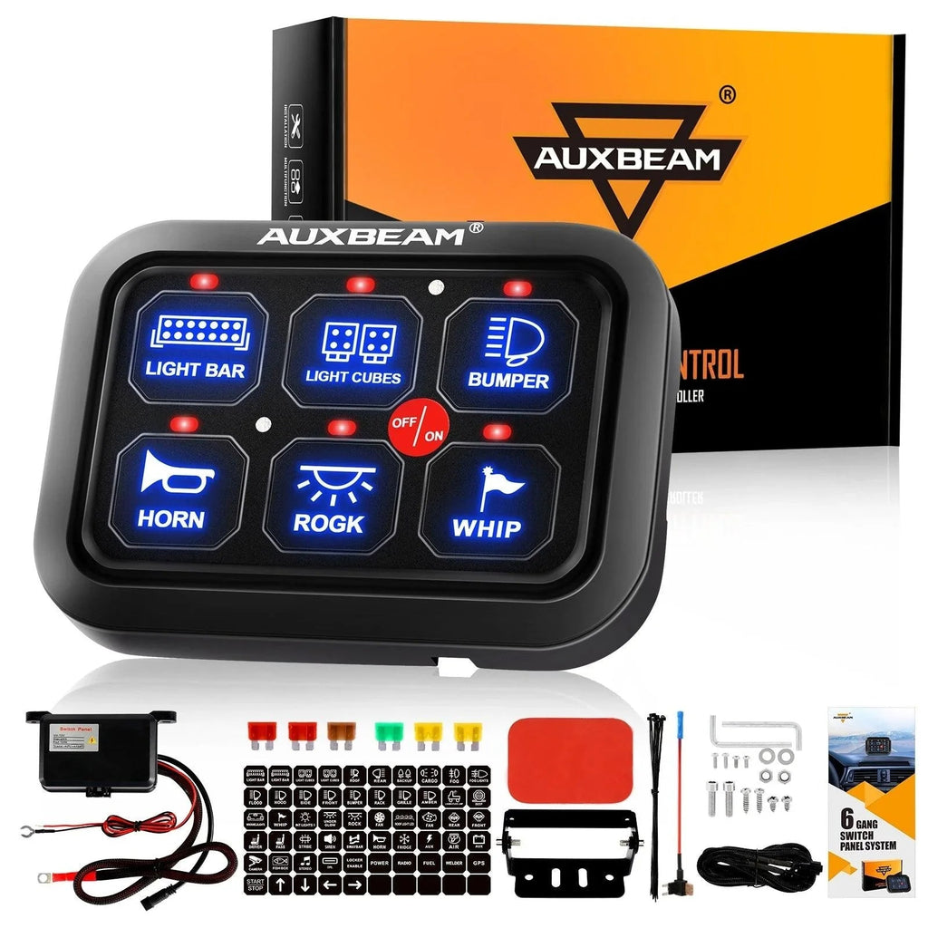 Auxbeam Single Series 6/8 Gang LED Switch Panel