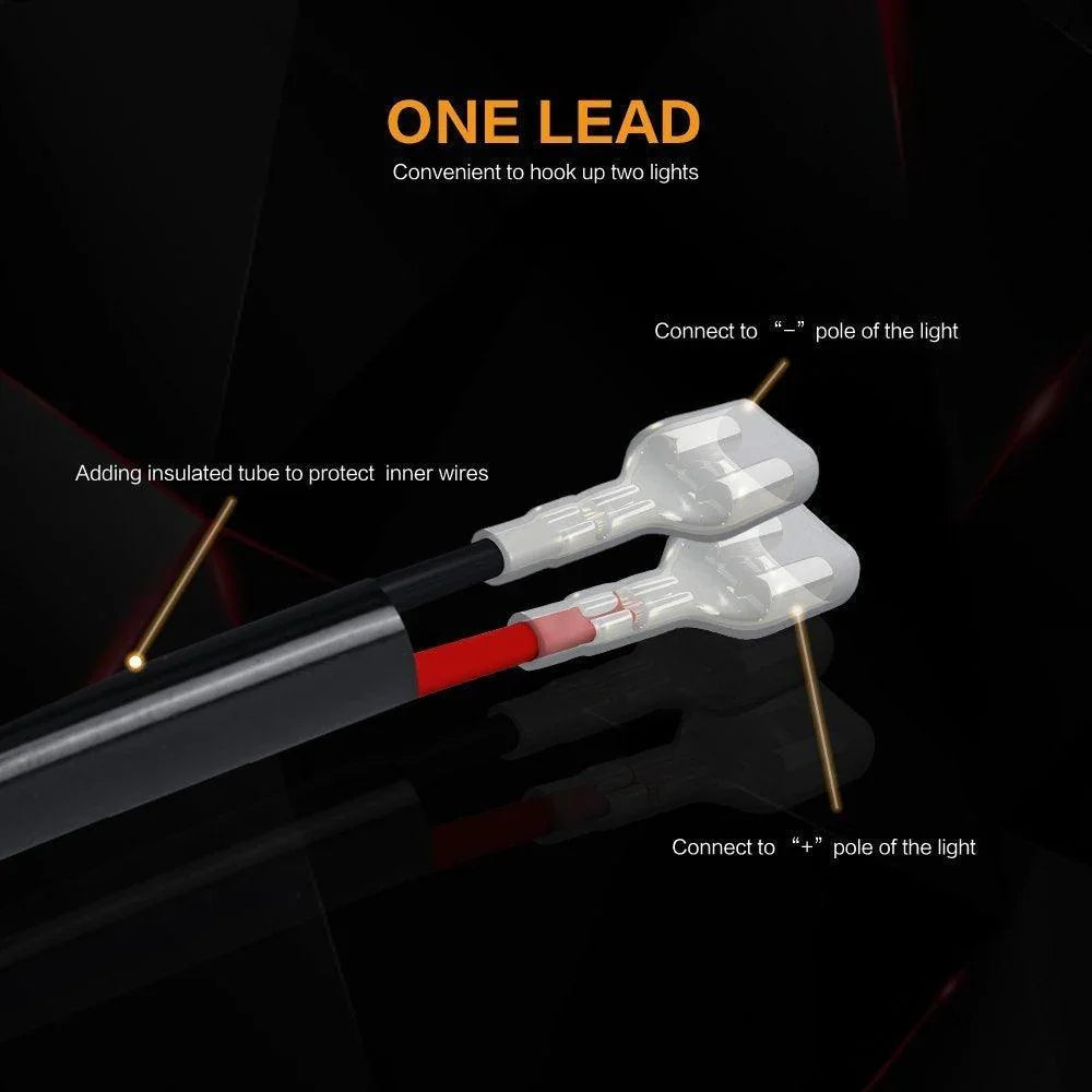 LED Light Bar Wiring Harness Kit with Fuse Relay ON/Off Switch for LED Off-Road Driving Work Light