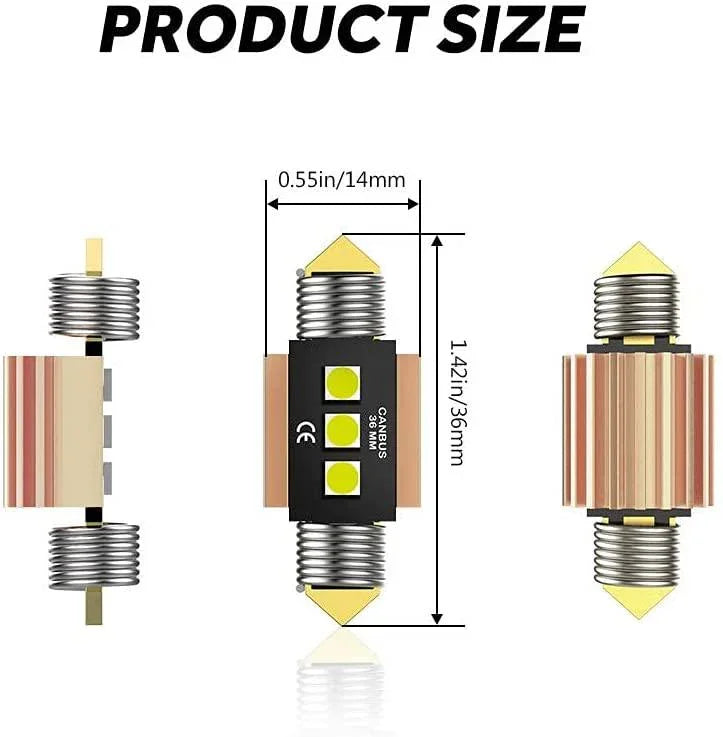 Auxbeam LED Festoon Canbus For Interior Dome Map License Plate Bulbs