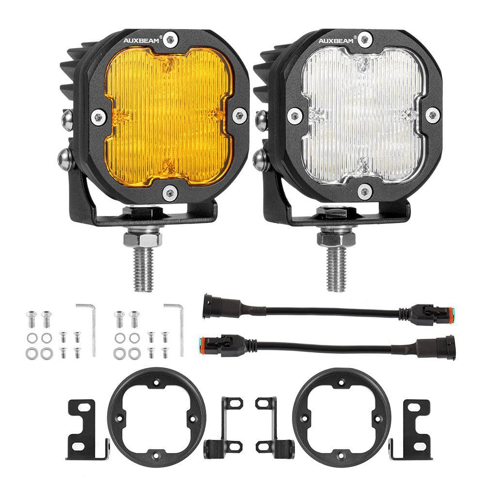 Auxbeam 3" LED Pods Mounting Brackets Flush for Toyota Tacoma Tundra 4Runner