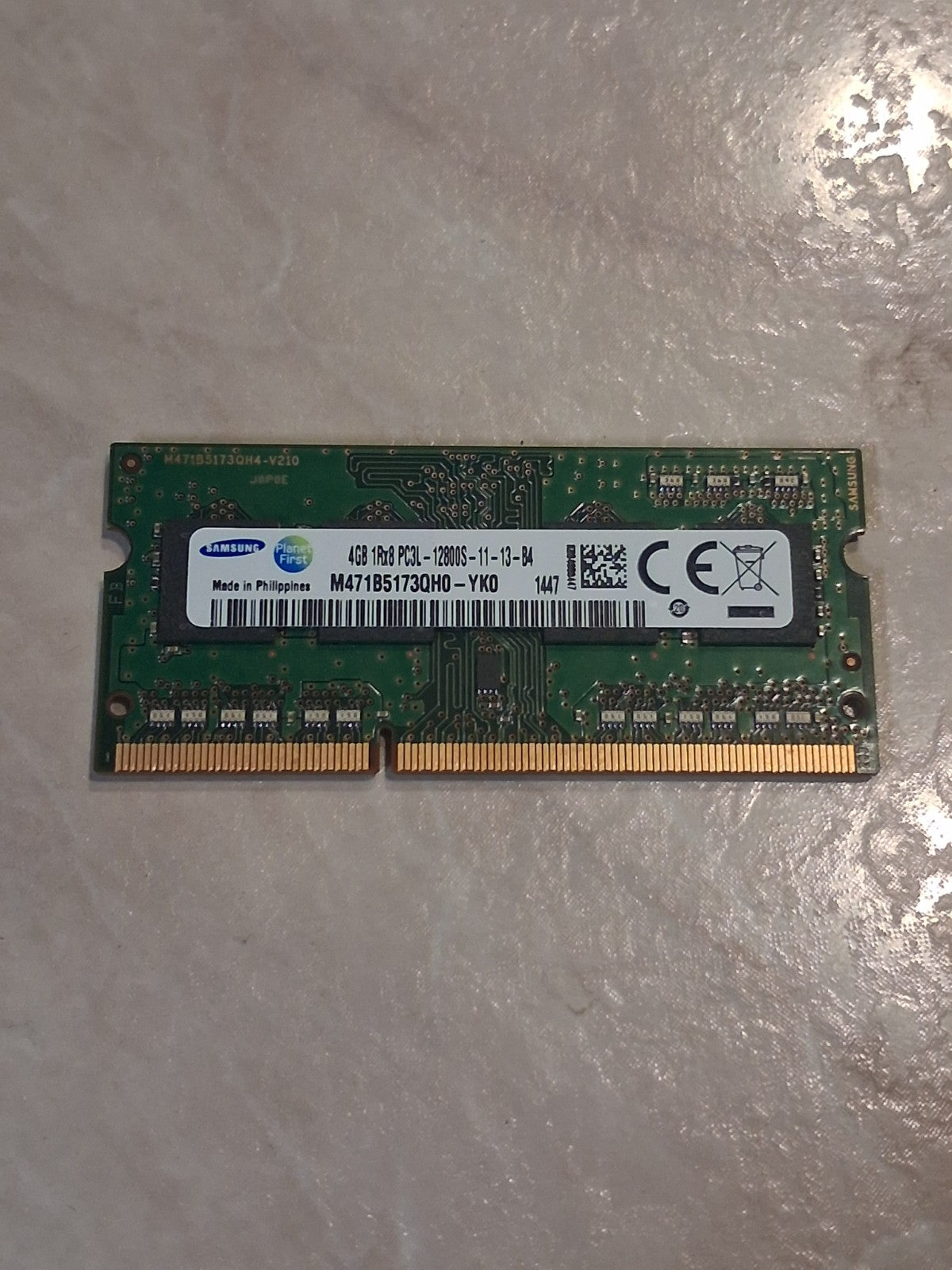Samsung 4GB DDR3L Laptop RAM PC3L-12800S 1600MHz SO-DIMM Memory M471B5173QH0-YK0