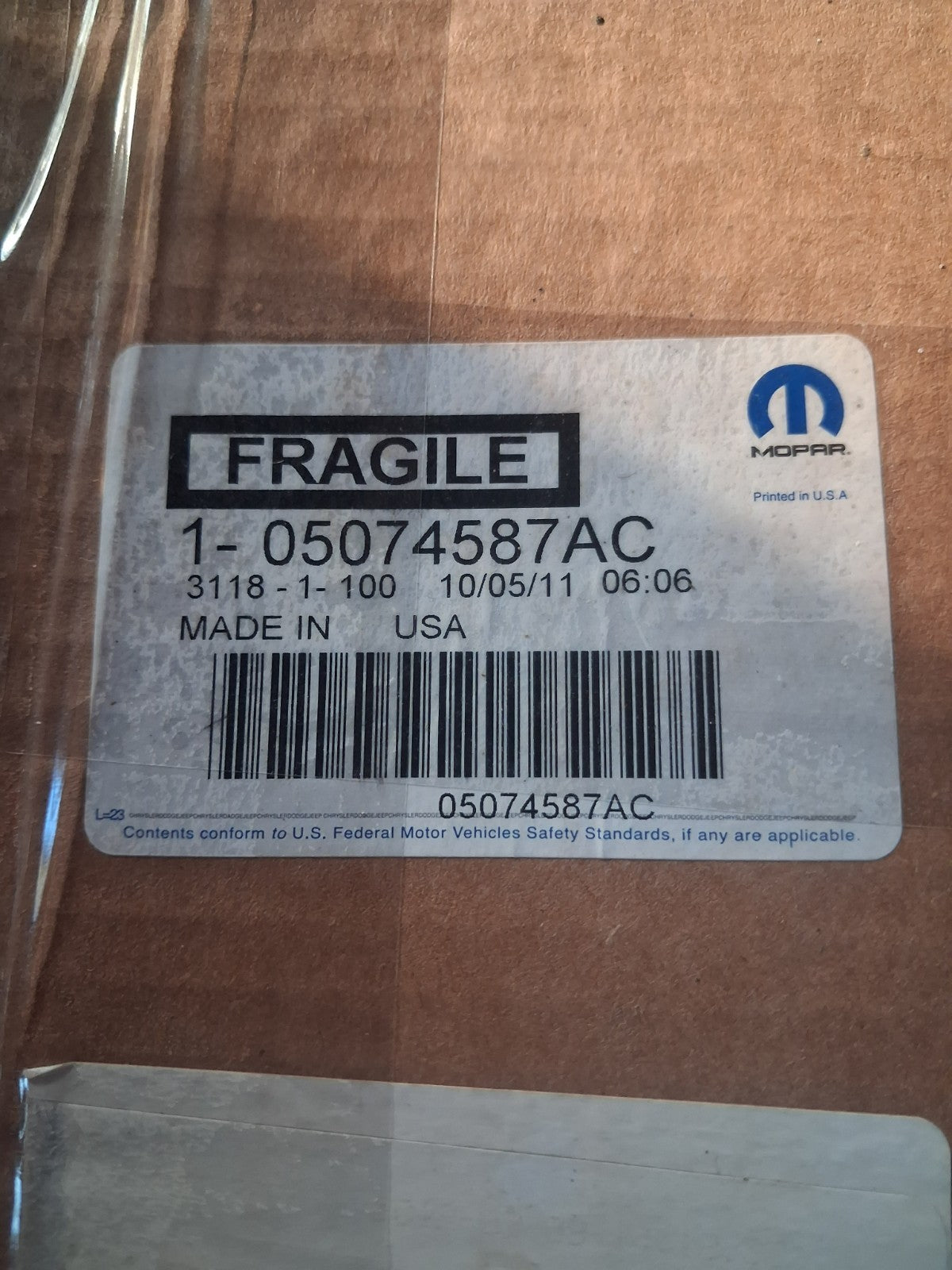 Genuine Mopar Left Side Power Foldaway Exterior Mirror 05074587AC