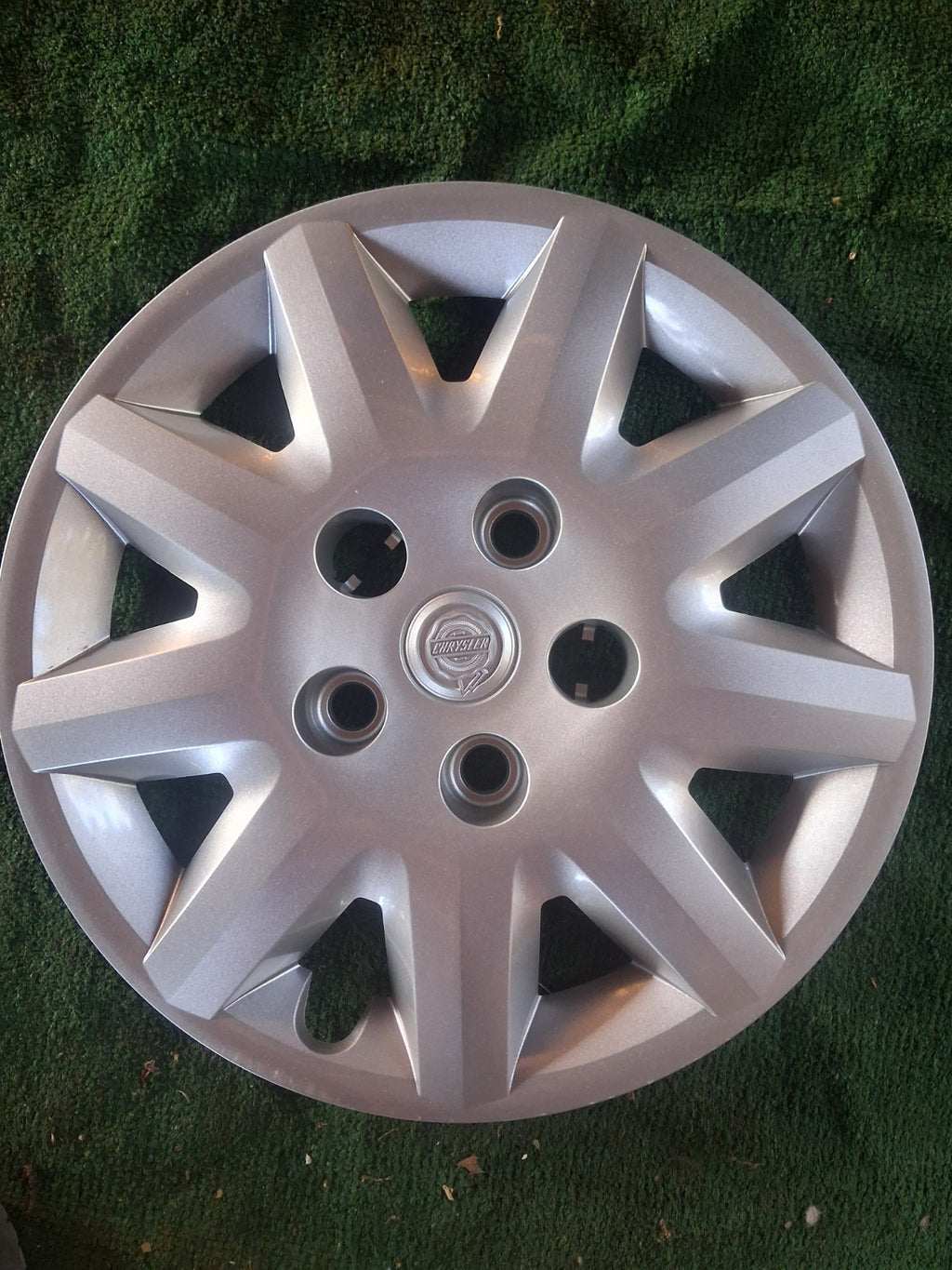 Genuine Mopar 16-Inch 9-Spoke Silver Wheel Hub Cap 04743813AB