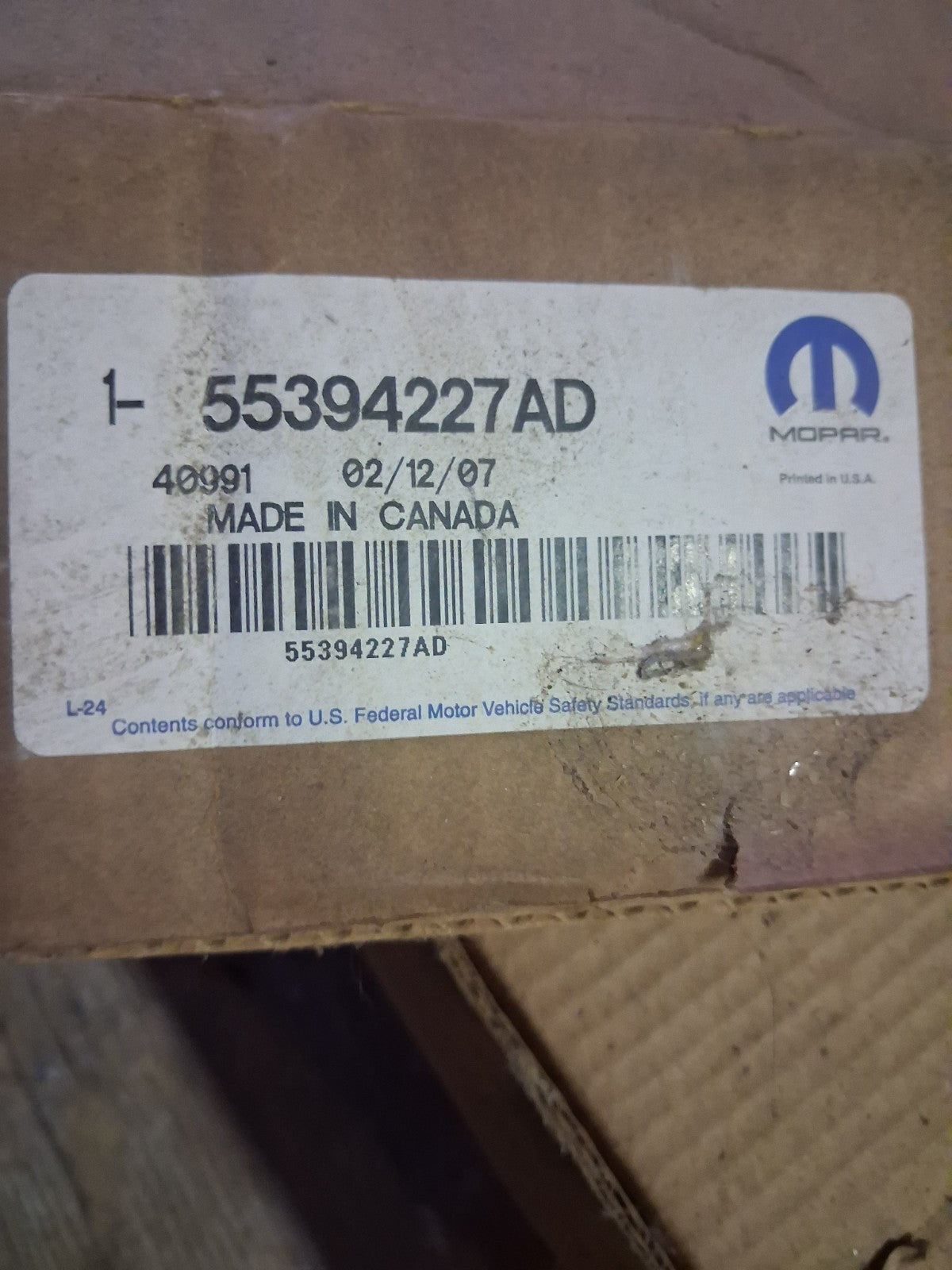 New OEM Mopar 55394227AD Front Door Window Regulator Driver Side 05-10 Jeep