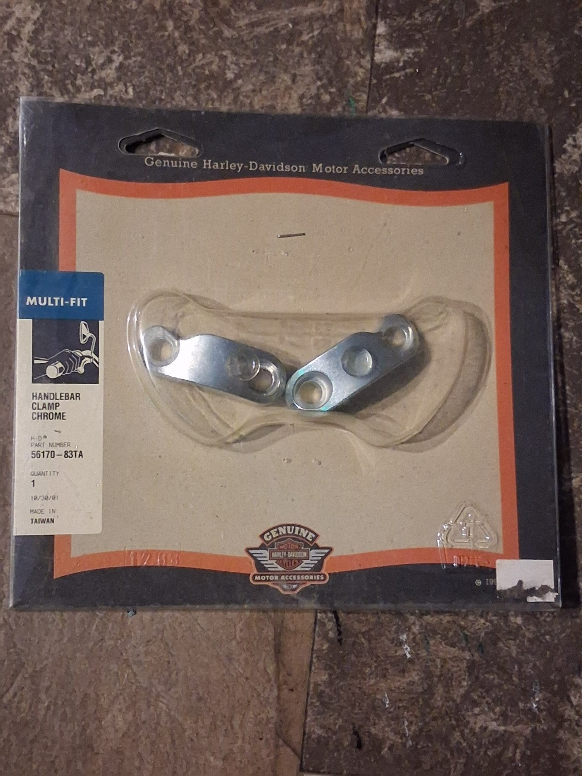 Harley-Davidson Chrome Handlebar Upper Top Clamp Smooth OEM 56170-83TA