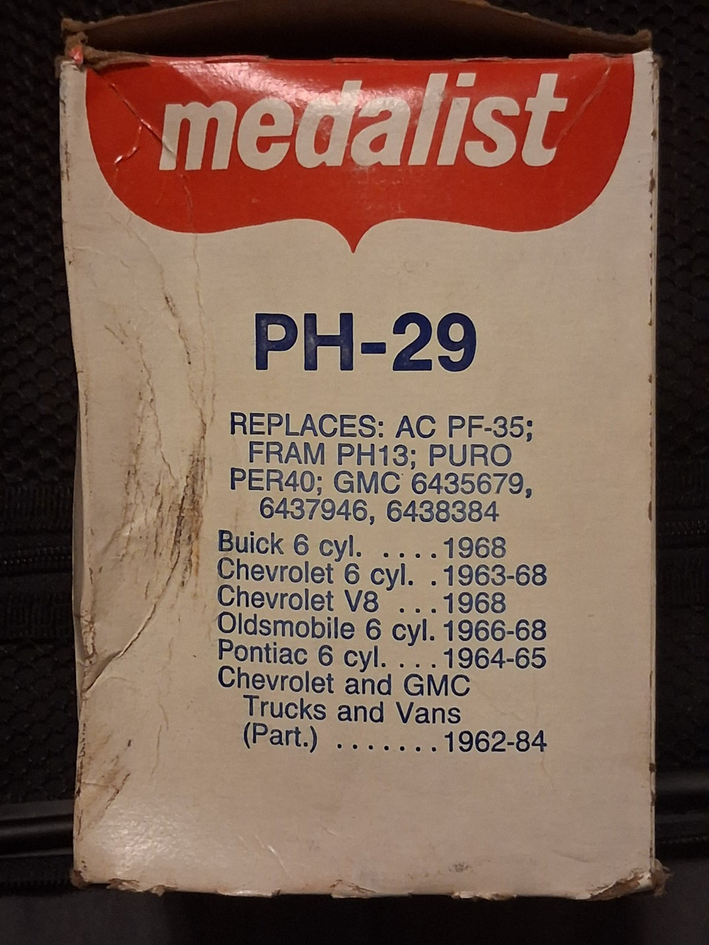 New Medalist PH-29 Engine Oil Filter - Cross Ref FRAM PH29 AC PF1218 Spin-On
