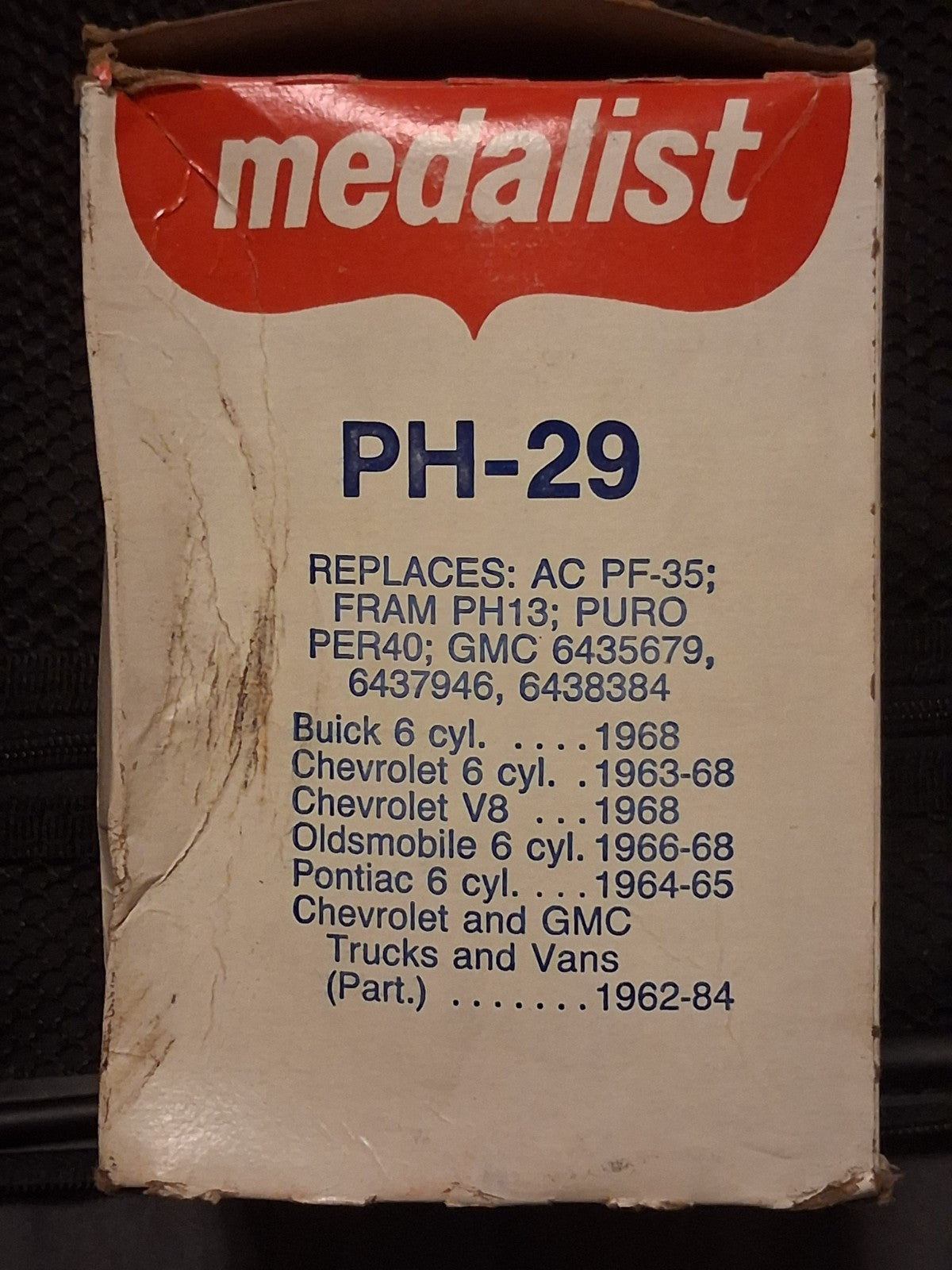 New Medalist PH-29 Engine Oil Filter - Cross Ref FRAM PH29 AC PF1218 Spin-On
