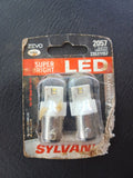 NEW Sylvania ZEVO 2057 White LED Bulbs Super Bright 6000K Dual Pack