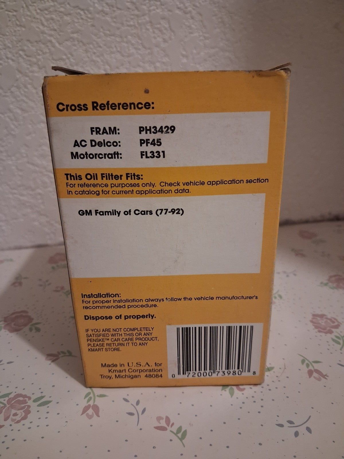 Penske Car Care PN3429 Spin-On Engine Oil Filter
