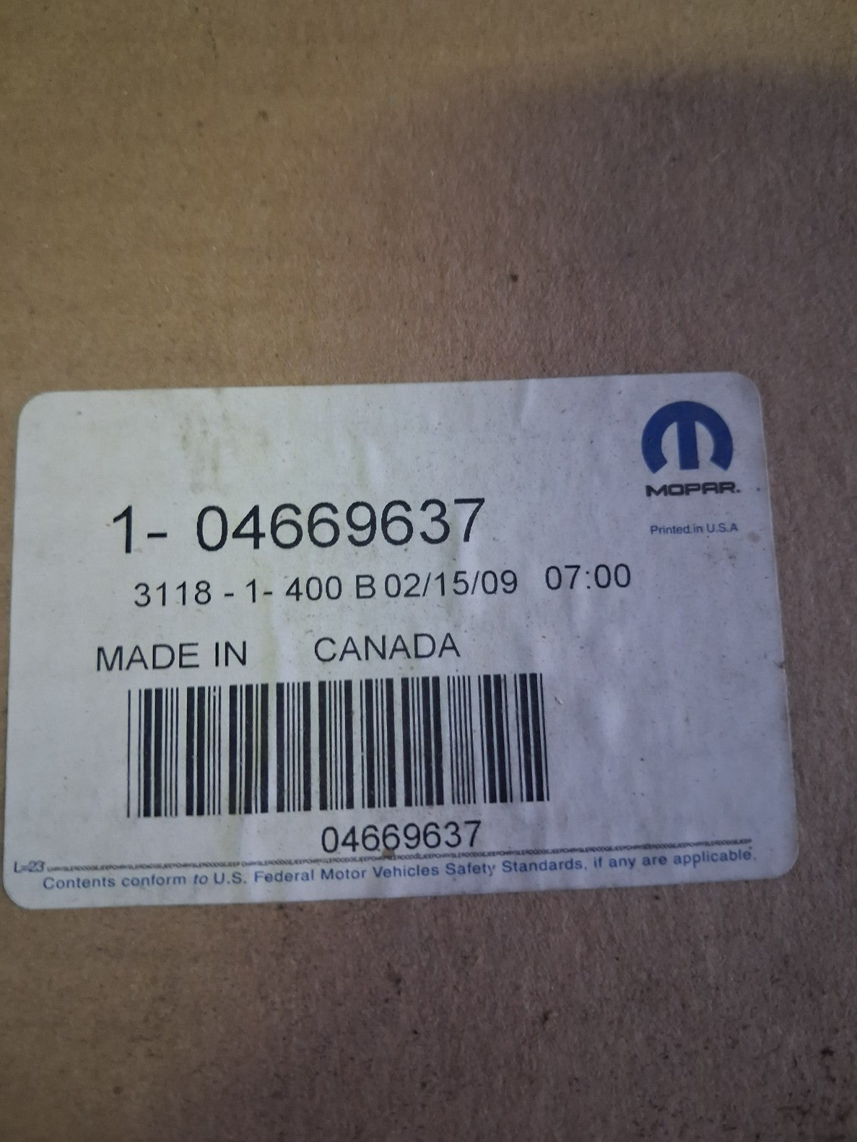 New OEM Mopar 4669637 Air Cleaner Filter Box Housing Chrysler Sebring Stratus JX