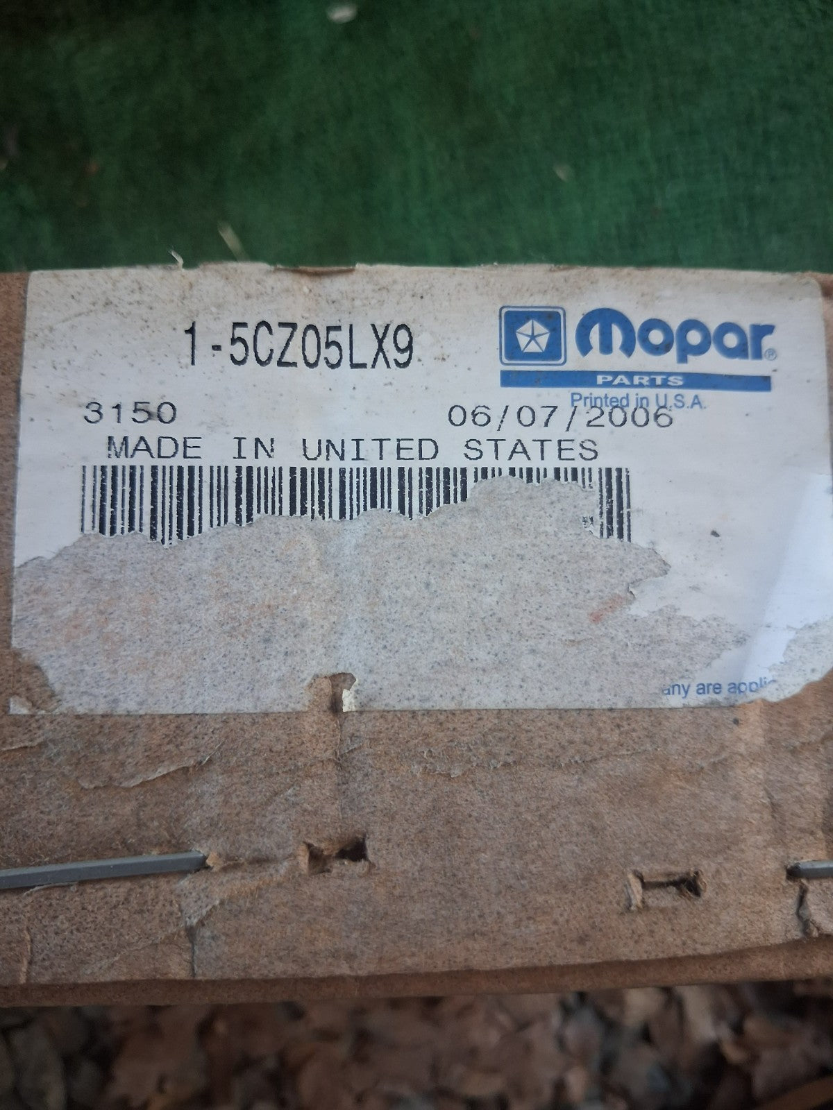 Genuine Mopar Vintage 15" Steel Wheel Center Cap 5CZ05LX9