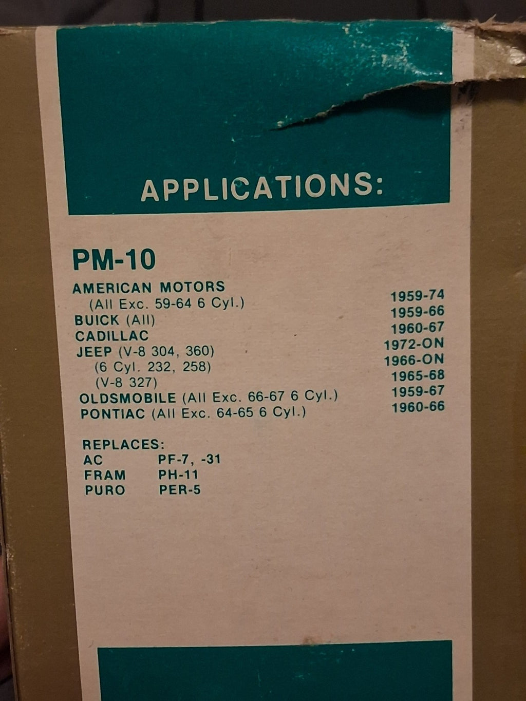 Flowguard Harvest King PM-10 Engine Oil Filter - Cross Ref FRAM PH25 AC PF25