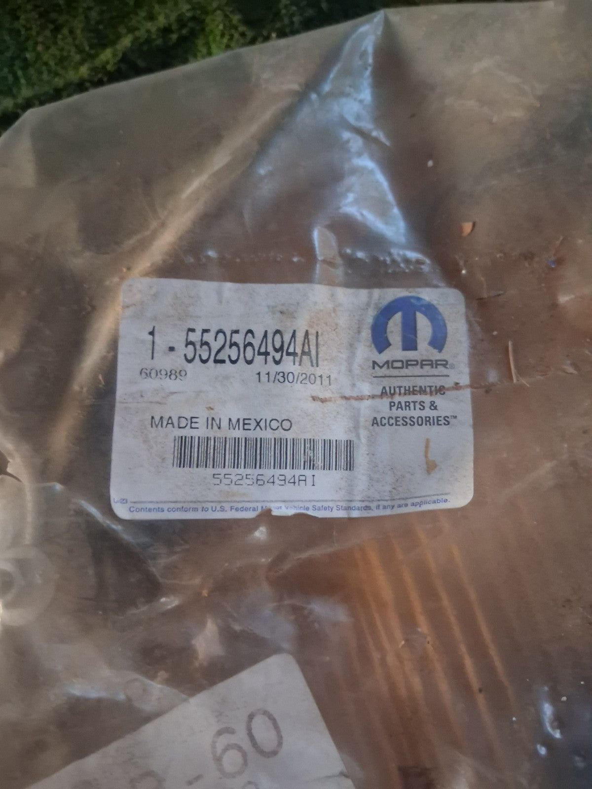 Genuine Mopar Rear Passenger Side Window Regulator & Motor 55256494AI