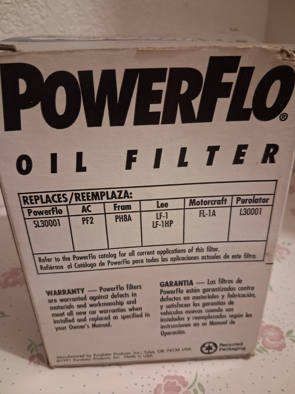 PowerFlo SL30001 Spin-On Engine Oil Filter