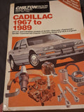 Chilton 7462 CADILLAC 1967 To 1989 Service Repair Tune-Up Manual Book