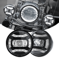 Auxbeam 4.5 Inch 60W DOT Motorcycle LED Fog Lights Assembly for Harley-Davidson
