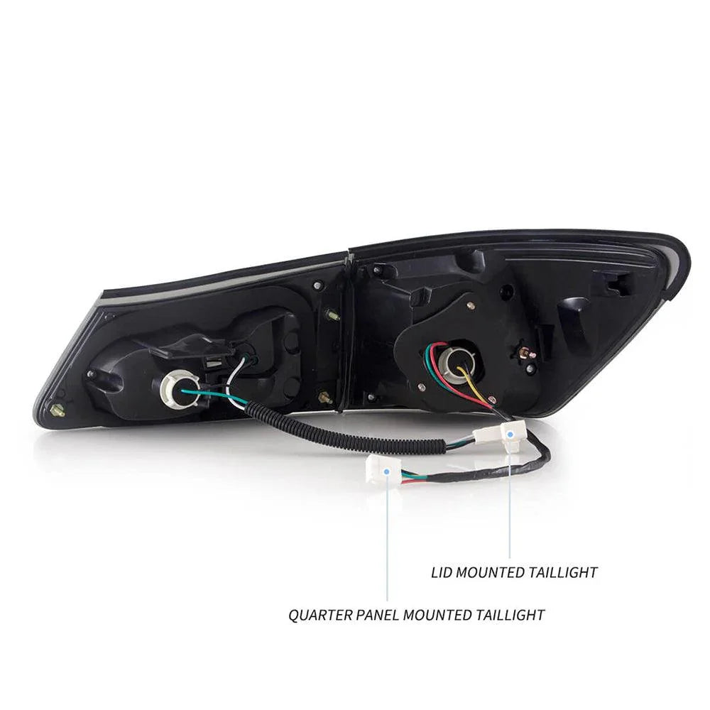Vland LED Tail Lights Assembly With Amber Turn Signal for 2006-2012 Lexus IS