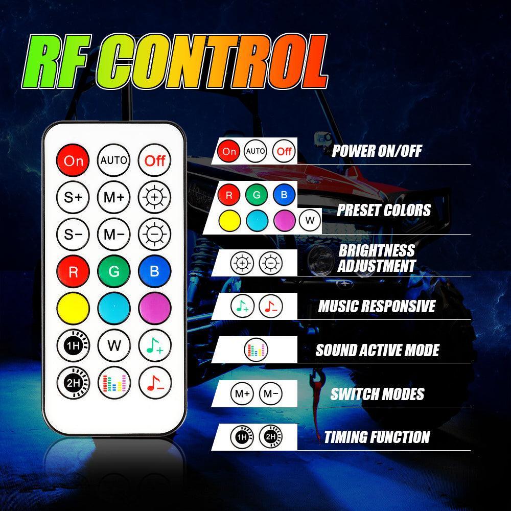 Auxbeam Magic Dream Color RGB Underglow Lights LED Strip Lights Kit