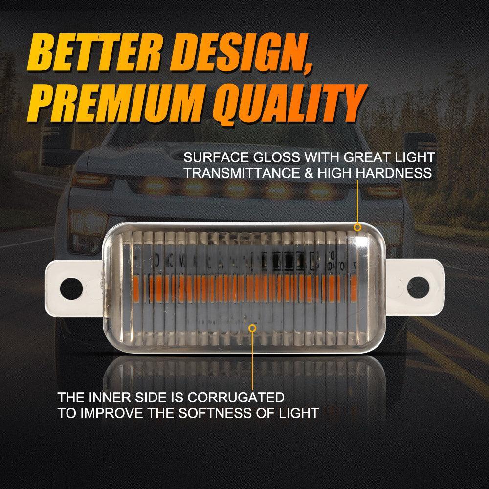 Auxbeam LED Front Grille Lights Raptor Style Amber Light Universal Car