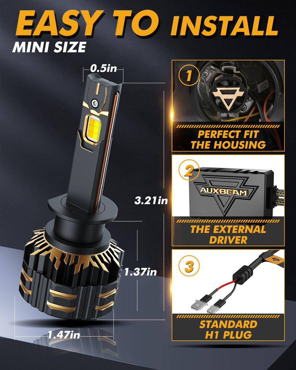 Auxbeam H1 LED Bulb Fog Lights 110W GX Bi-Color Series High Power