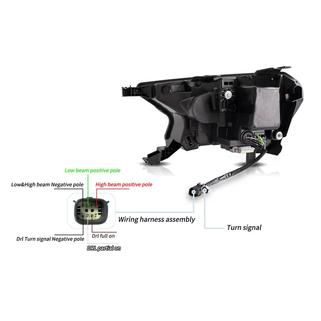 Vland LED Headlight Assembly Matrix for 2016-2021 Ford Ranger 3rd Gen P375