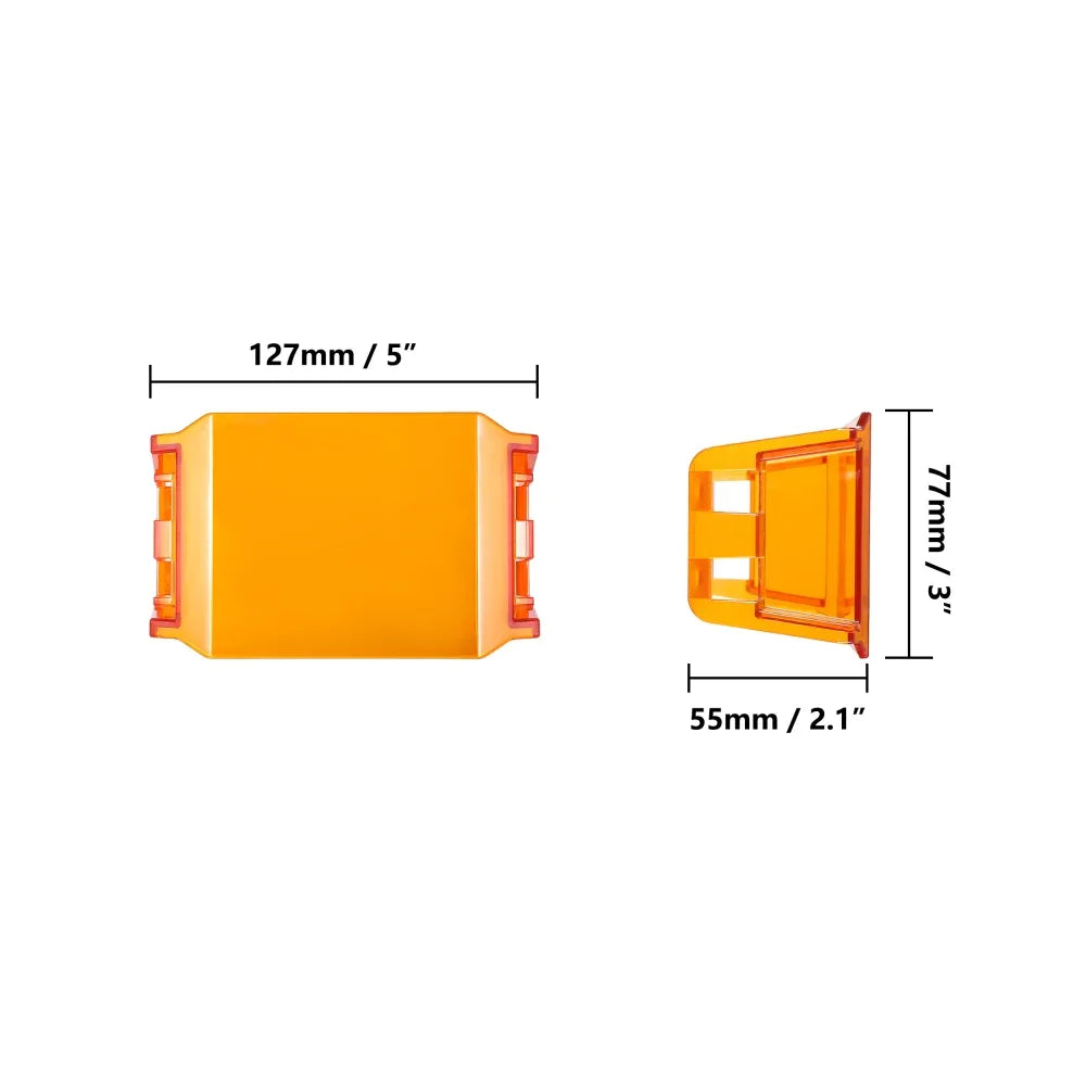 Auxbeam V-MAX Series 4/5/7 Inch LED Pod Lights Dark Amber Cover Light Shield