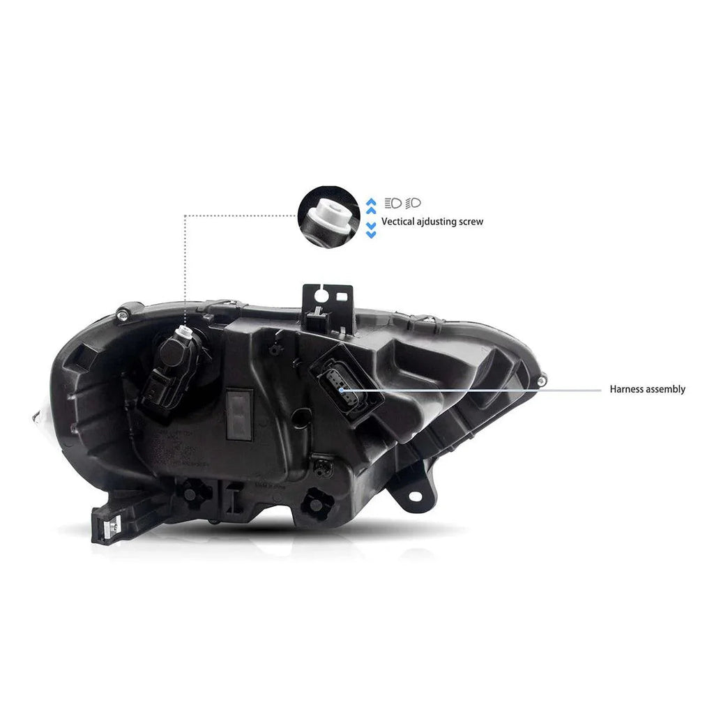 Vland LED Headlight Assembly RGB Dual Beam Projector for 2018-up Ford Mustang