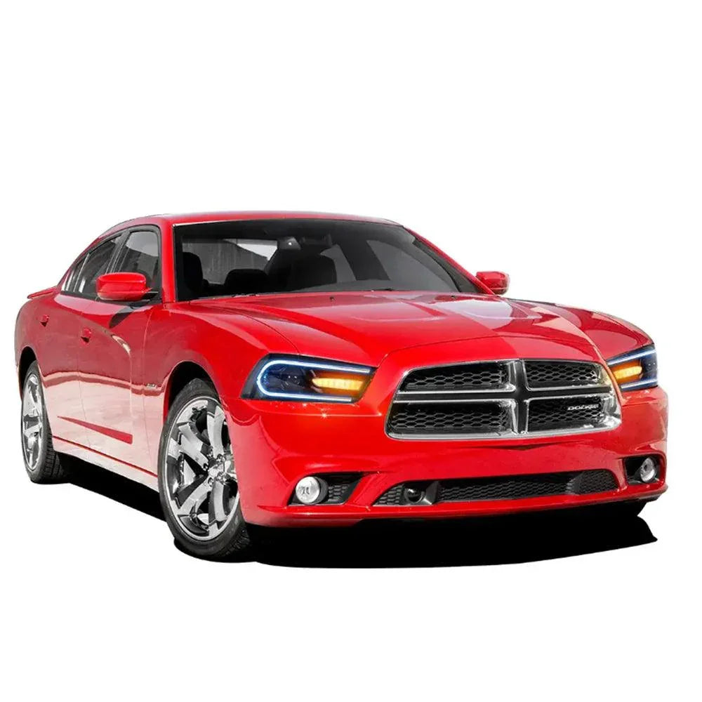 Vland LED Headlight Assembly RGB Dual Beam for 2011-2014 Dodge Charger(LD)
