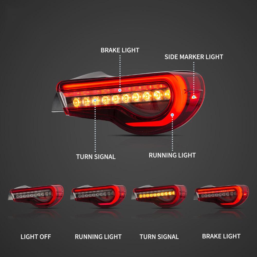 Vland LED Tail Lights Assembly for 2012-2020 Toyota 86 GT86 2013-2020 Subaru BRZ