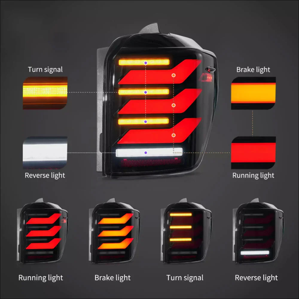Vland LED Tail Lights Assembly for 2010-2014 Toyota 4Runner