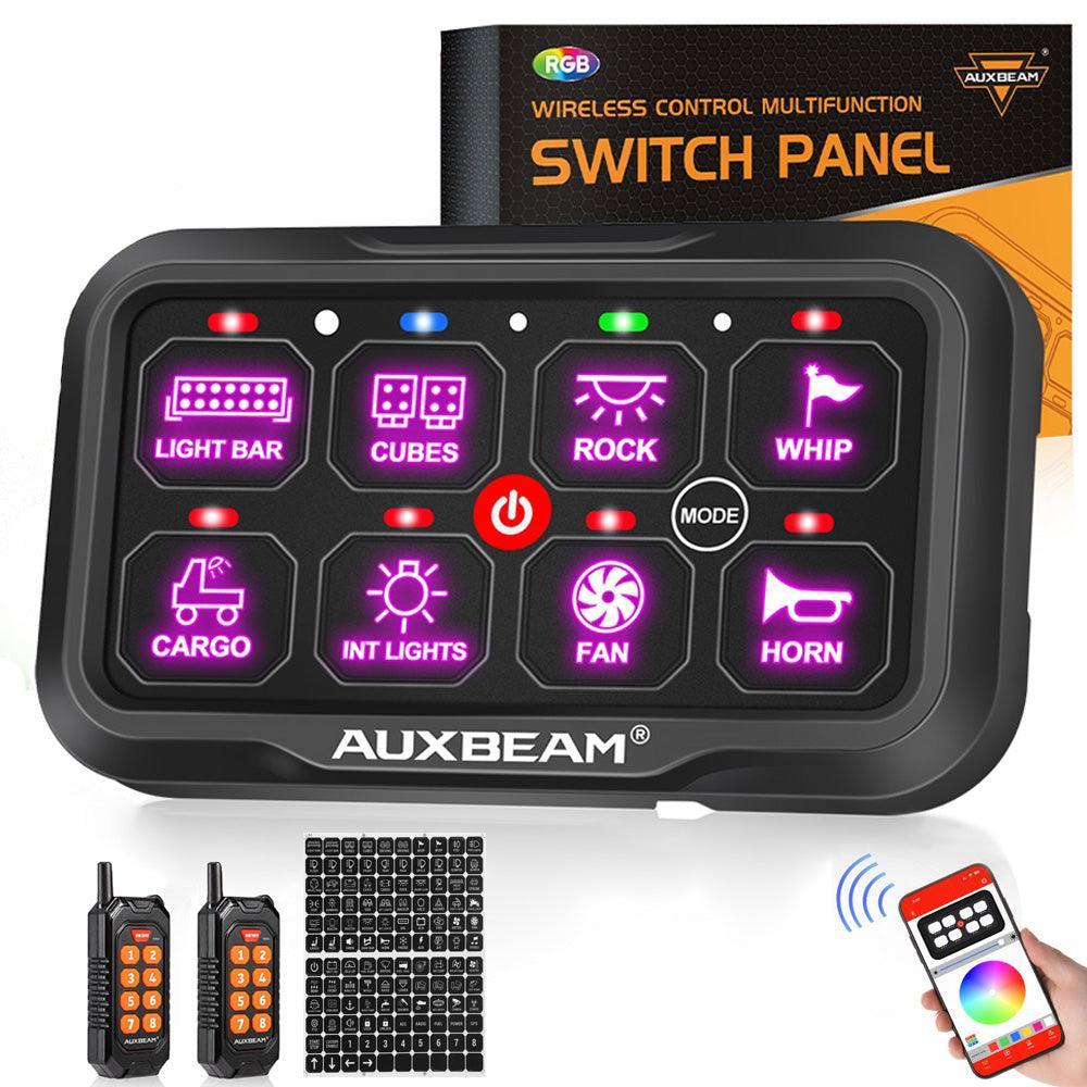 Auxbeam AC Series 8 Gang (AC-800) RGB Switch Panel with APP&Remote Control