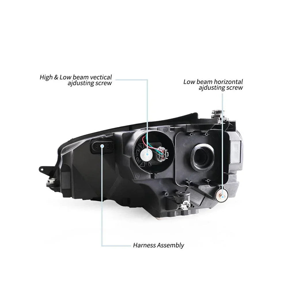 Vland LED Headlight Assembly for 2014-2017 Volkswagen Golf 7th Gen (Mk7,Typ 5G)
