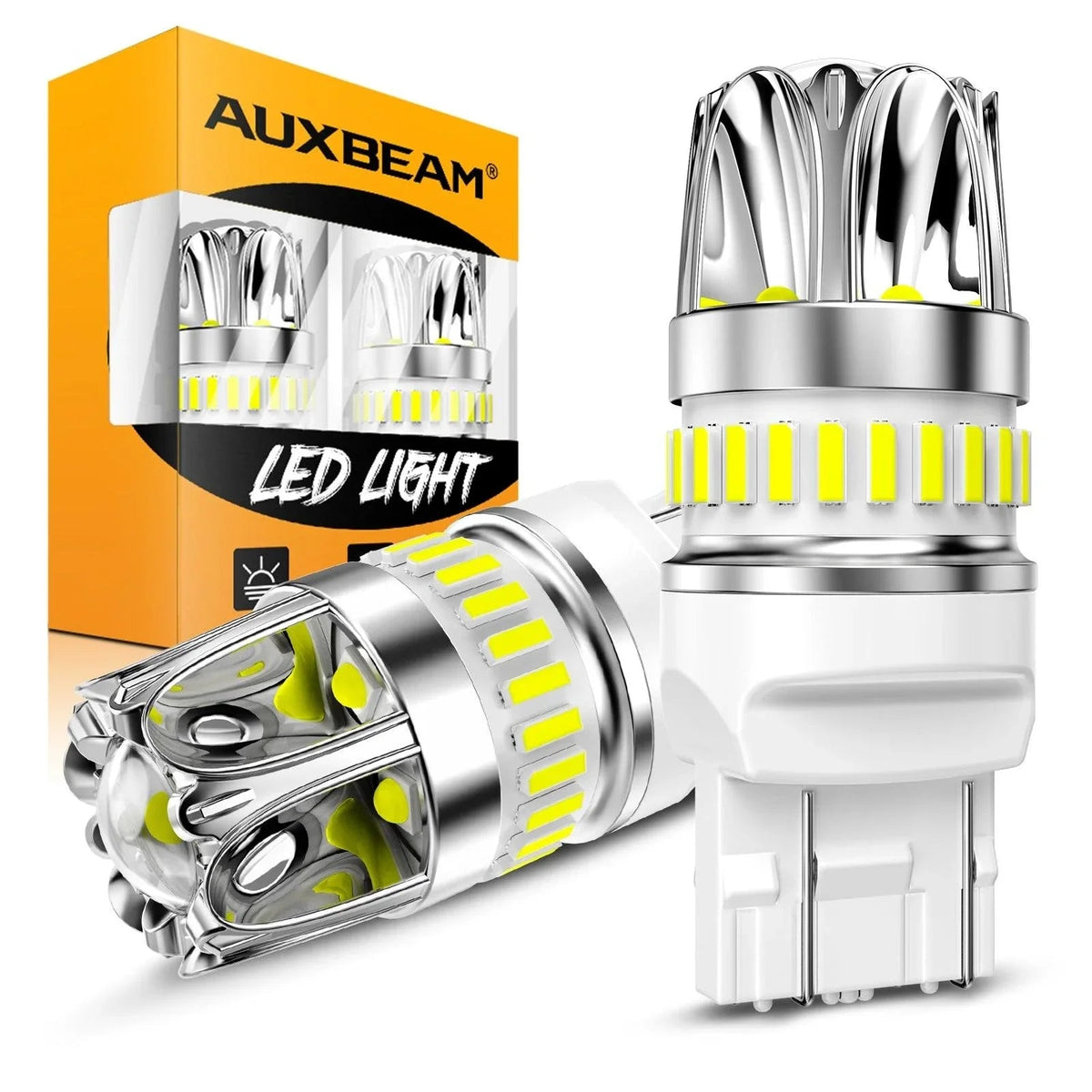 Auxbeam T20 7443 7440 LED Backup Reverse/Turn Signal/Brake Tail Light Bulbs 14W
