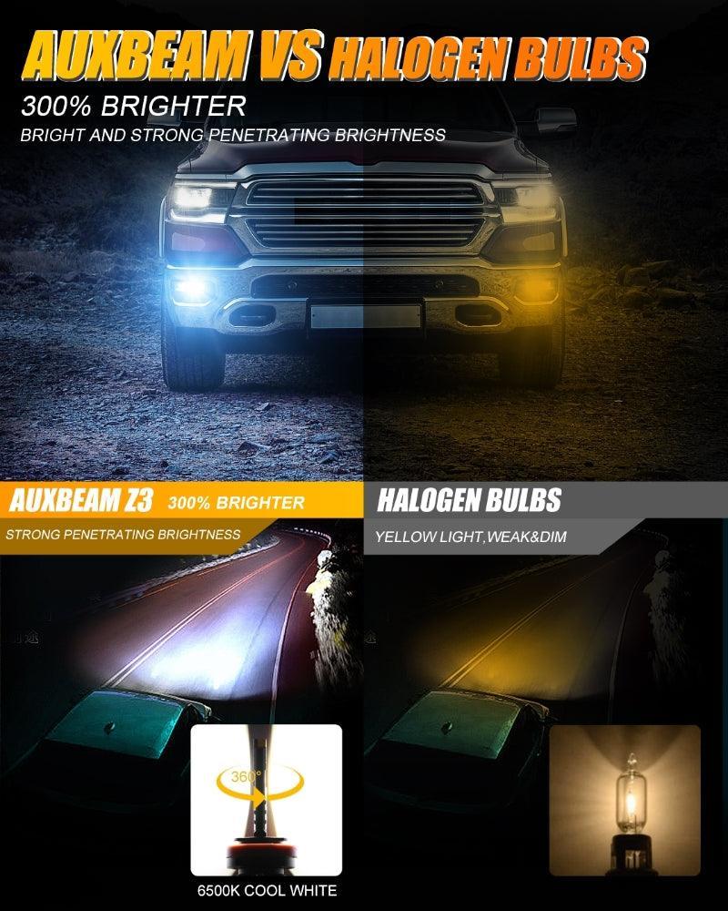 Auxbeam H11 H9 H8 H16JP LED FOG Light/DRL Bulbs 44W Z3 Series 2 Bulbs