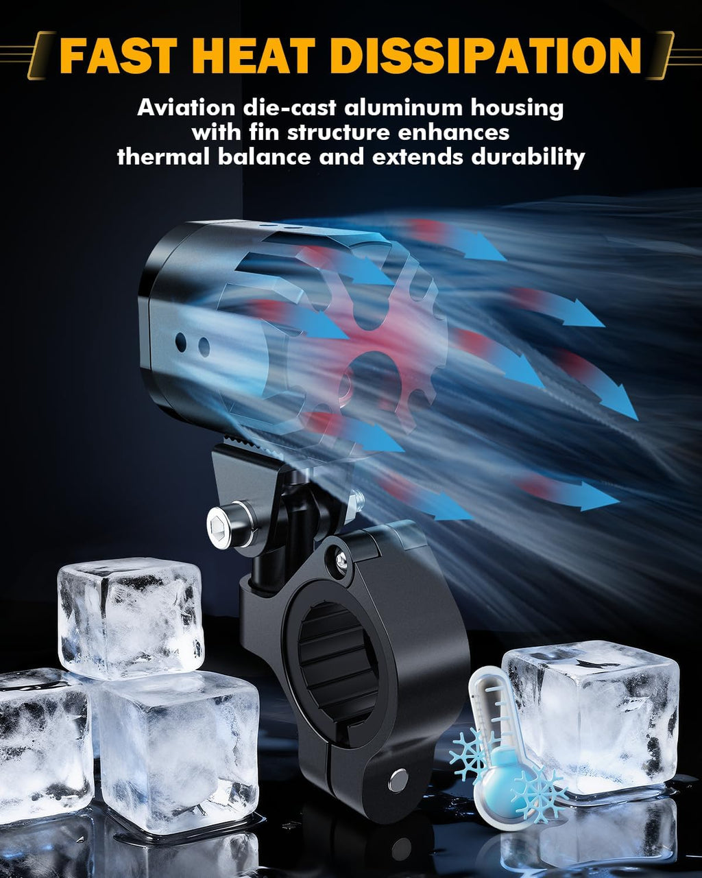 Auxbeam 2 Inch Mini Dual-Color Motorcycle LED Spotlight