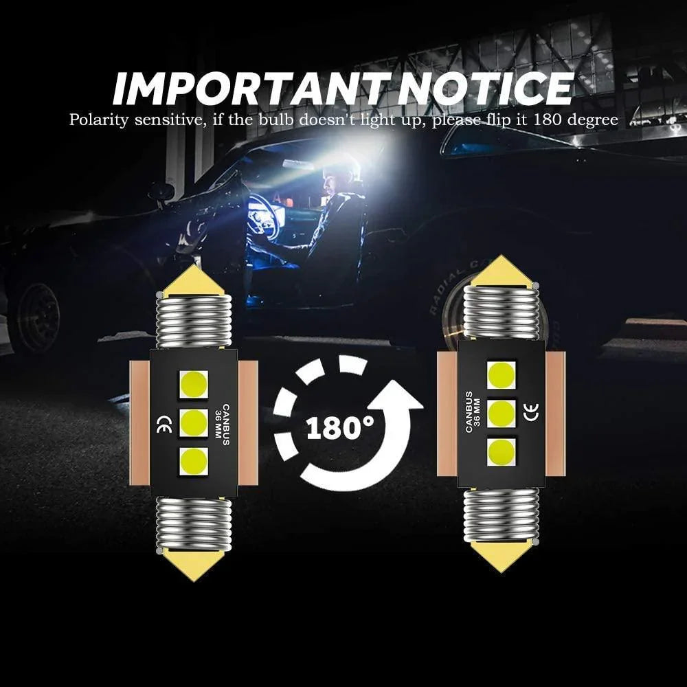 Auxbeam LED Festoon Canbus For Interior Dome Map License Plate Bulbs