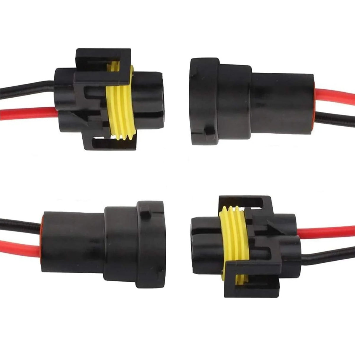Auxbeam H11 LED Headlight Socket Male & Female Adapter Wiring Harness Connector