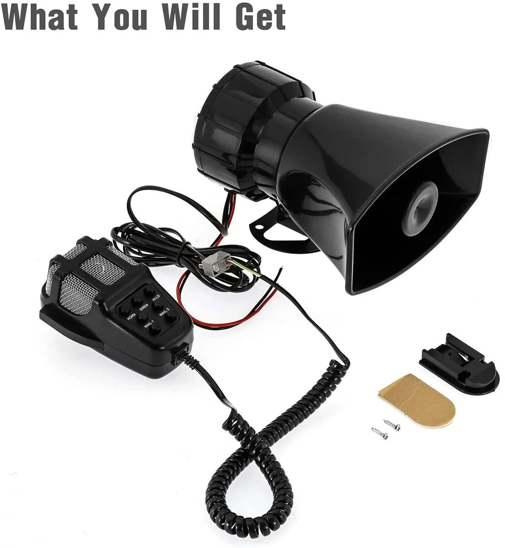 Auxbeam 12V 100W Horns 7 Tone Emergency Warning Siren