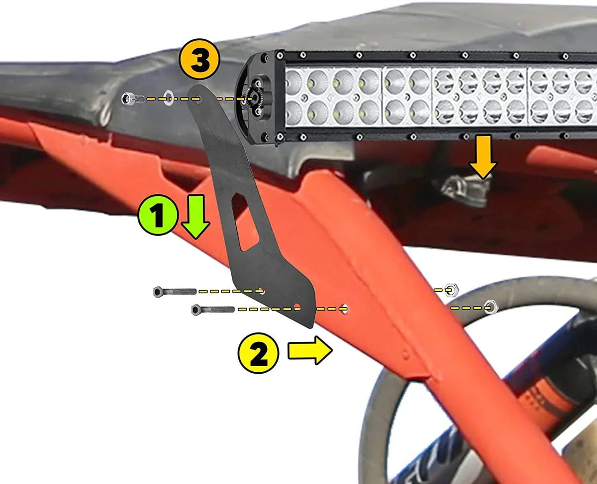 Auxbeam 50 Inch Curved LED Light Bars & LED Light Bar for Can-am Maverick X3