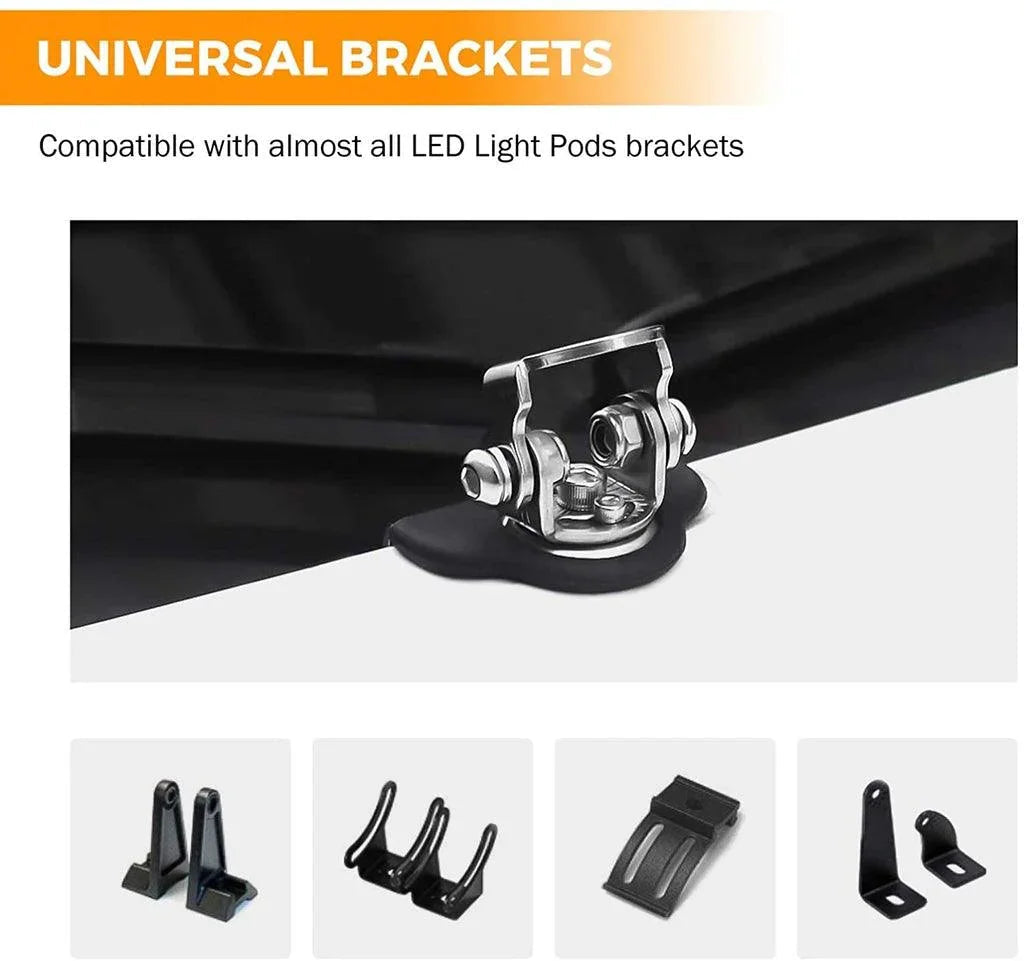 Auxbeam 4" Classic-SM Series Spot Beam LED Pods Light + Universal LED Working