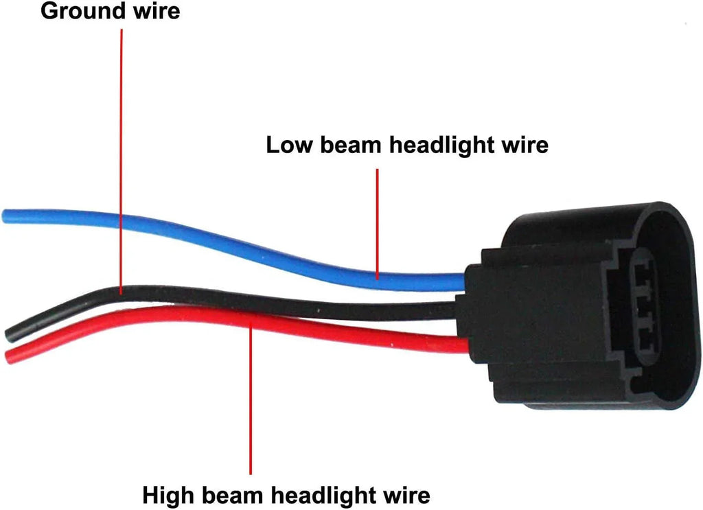 Auxbeam H13 Male to H4 Female Adapter Wiring Harness Connector Headlight