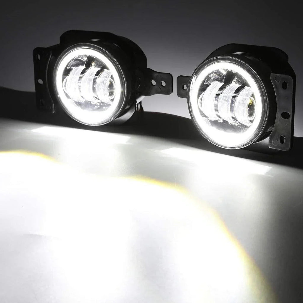Auxbeam 4 Inch 30W Round LED Fog Lights for Jeep Wrangler JL JLU 2018-2020